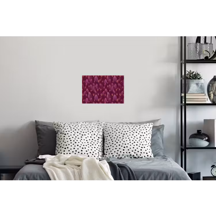 Bladeren - Patroon - Burgundy Muursticker klein 286 -slaapkamer