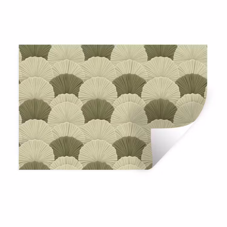 Bladeren - Structuur - Groen Muursticker klein 286 -3d
