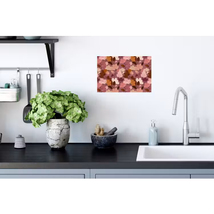 Bloem - Patroon - Roze Muursticker klein 286 -keuken