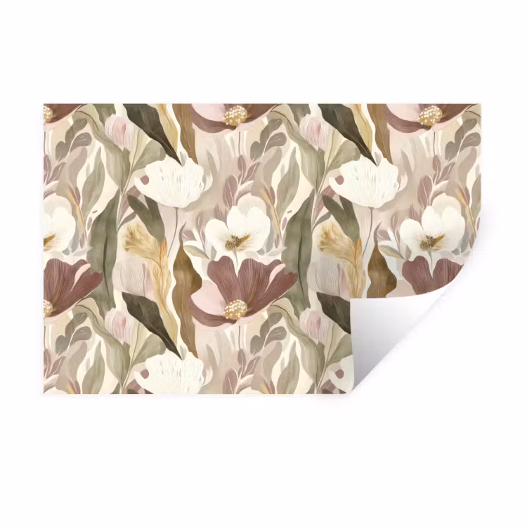 Bloemen - Aquarel - Kleurrijk Muursticker klein 286 -3d
