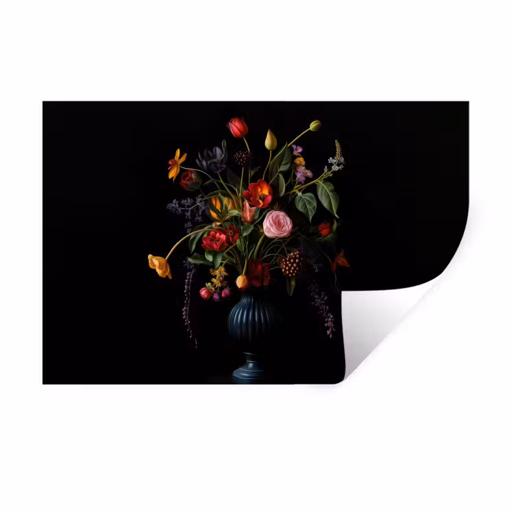 Bloemen - Bessen - Klassiek Muursticker klein -3d