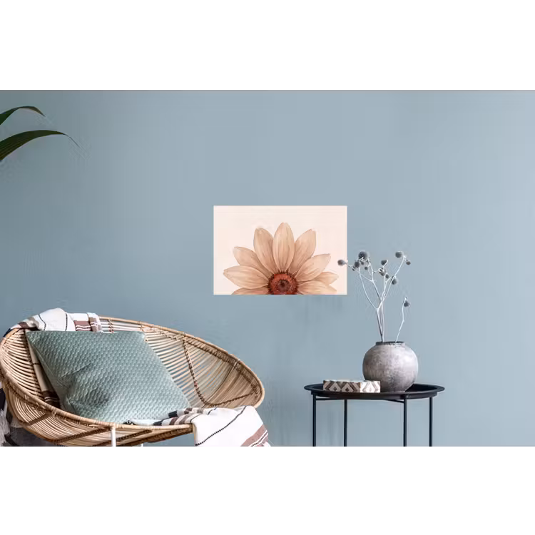 Bloemen - Bloemblad - Natuur - Aquarel - Beige Muursticker klein -plant