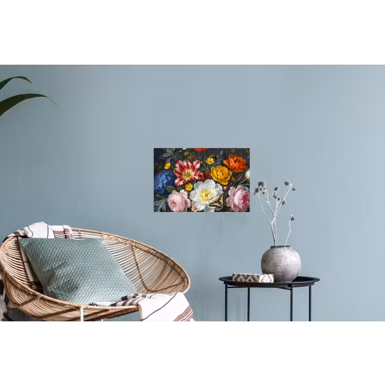 Bloemen - Boeket - Klassiek - Kleurrijk - Natuur Muursticker klein -plant