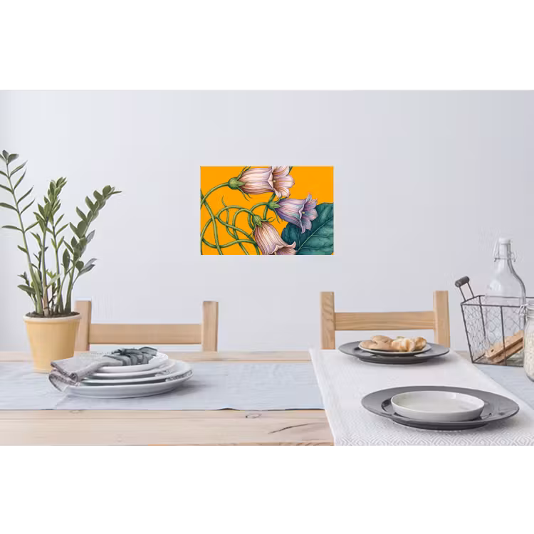 Muursticker - Bloemen - Botanisch - Geel - Bloemen - Botanisch - Geel Muursticker klein