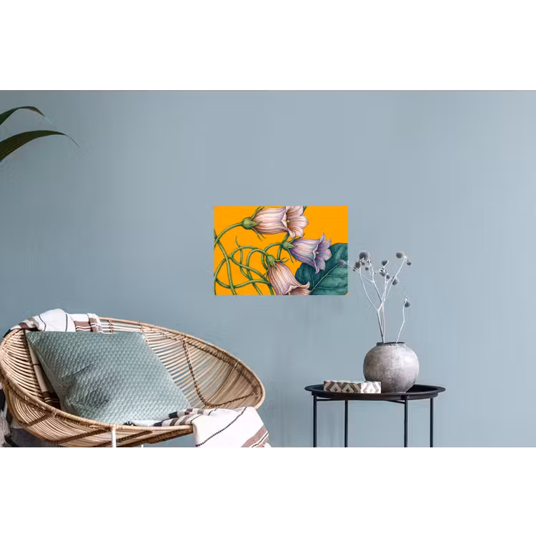 Muursticker - Bloemen - Botanisch - Geel - Bloemen - Botanisch - Geel Muursticker klein
