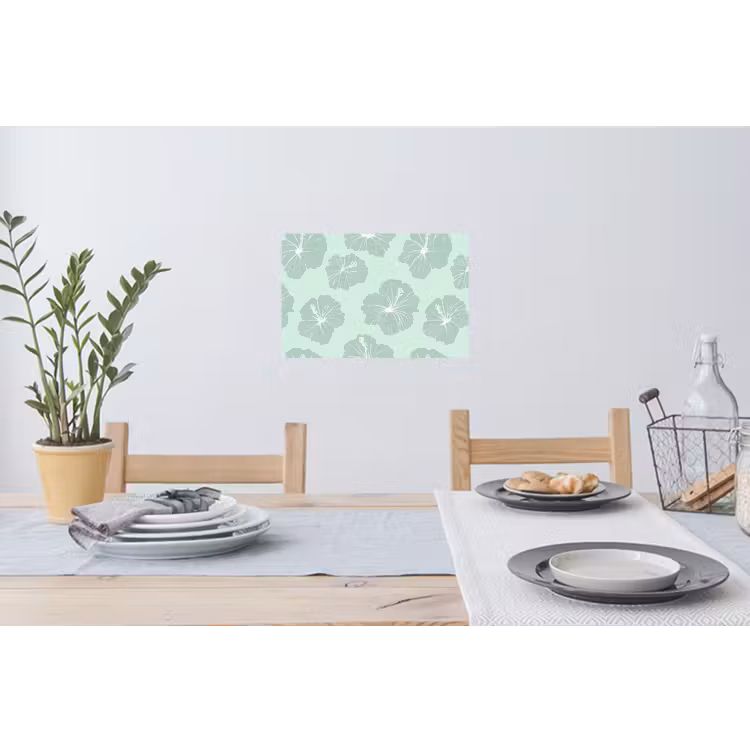 Bloemen - Hibiscus - Mint Muursticker klein 286 -eettafel