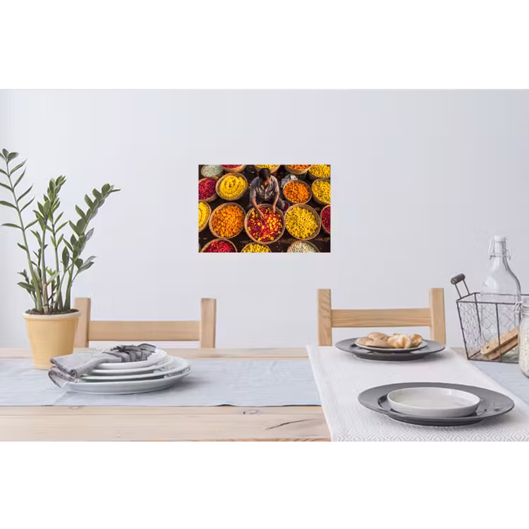 Muursticker - Bloemen - Markt - Kleurrijk - Bloemen - Markt - Kleurrijk Muursticker klein