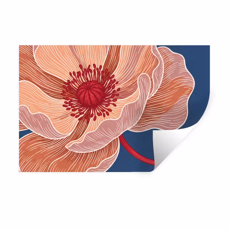 Muursticker - Bloemen - Modern - Abstract - Bloemen - Modern - Abstract Muursticker klein