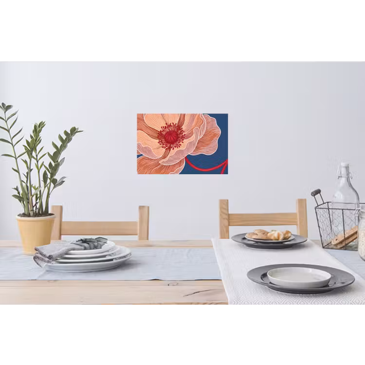 Muursticker - Bloemen - Modern - Abstract - Bloemen - Modern - Abstract Muursticker klein