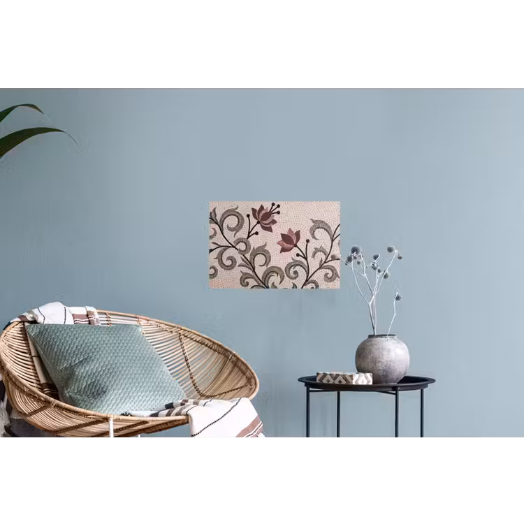 Bloemen - Mozaïek - Patroon - Abstract - Groen Muursticker klein -plant