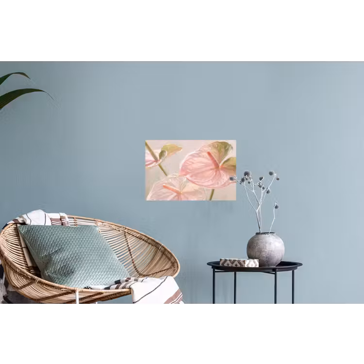 Bloemen - Pastel - Abstract - Natuur - Groen Muursticker klein -plant