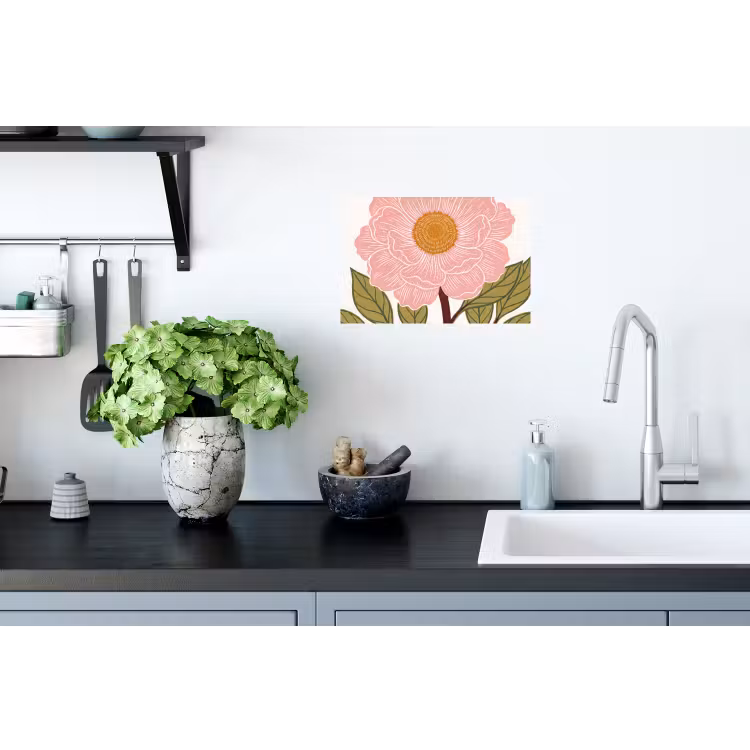 Muursticker - Bloemen - Roze - Illustratie - Bloemen - Roze - Illustratie Muursticker klein