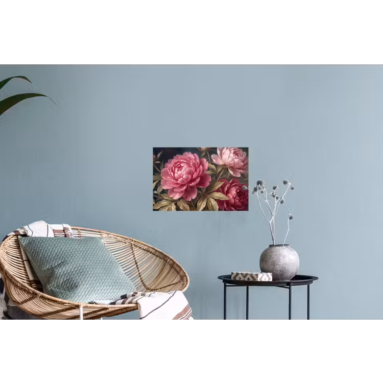 Bloemen - Roze - Klassiek - Natuur Muursticker klein -plant