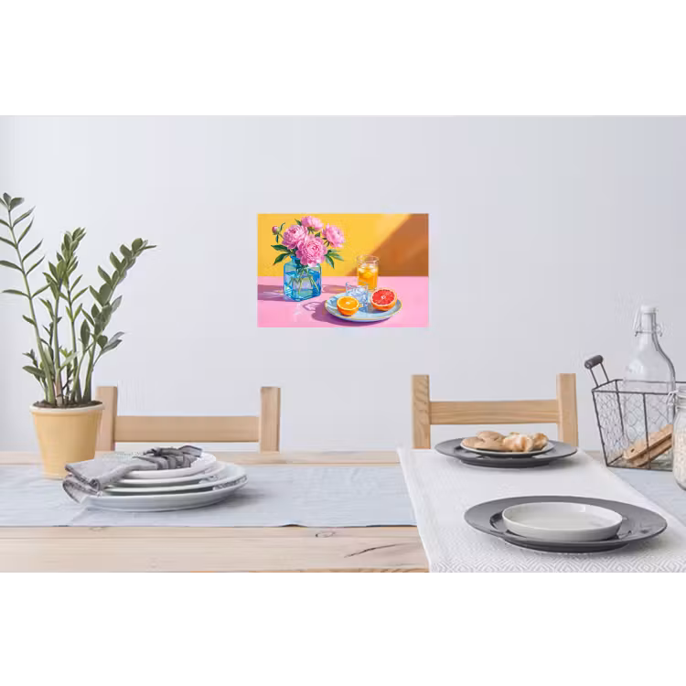 Muursticker - Bloemen - Roze - Modern - Bloemen - Roze - Modern Muursticker klein