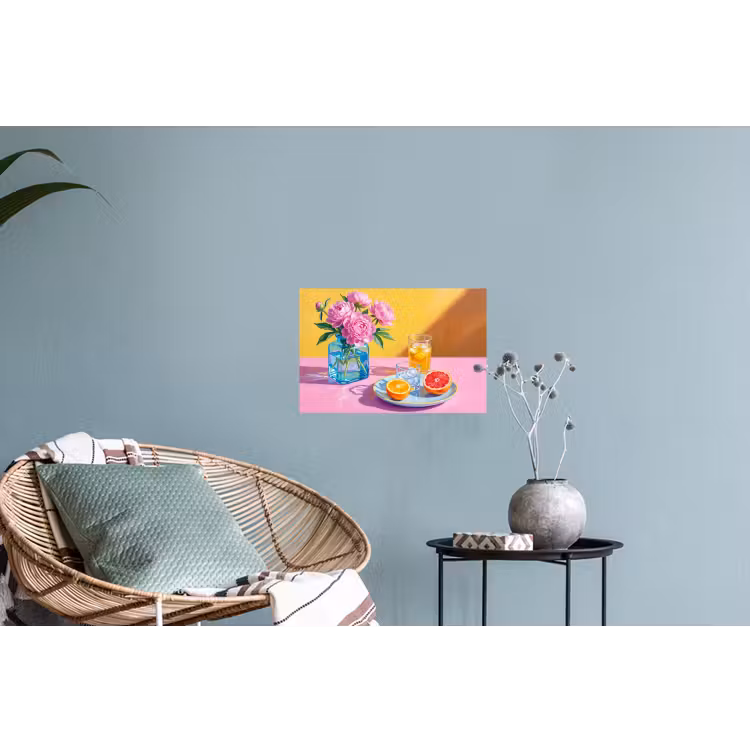 Muursticker - Bloemen - Roze - Modern - Bloemen - Roze - Modern Muursticker klein