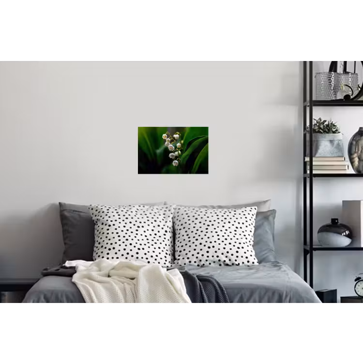 Bloemen - Wit - Bladeren - Lelietjes Muursticker klein -slaapkamer