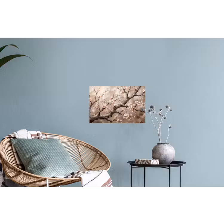 Bloesem - Takken - Schilderij - Beige - Serene Muursticker klein -plant