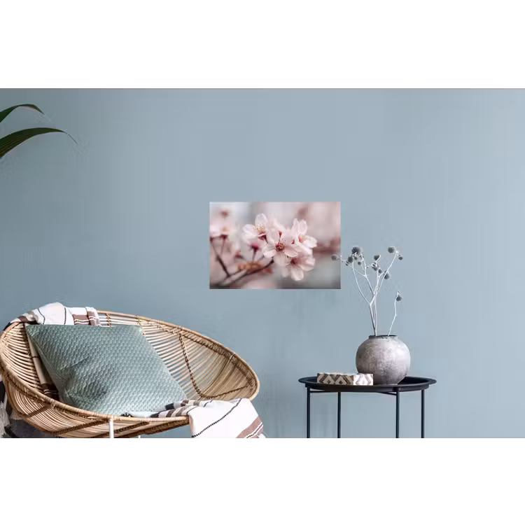 Bloesems - Meeldraden - Geel - Wazig Muursticker klein -plant