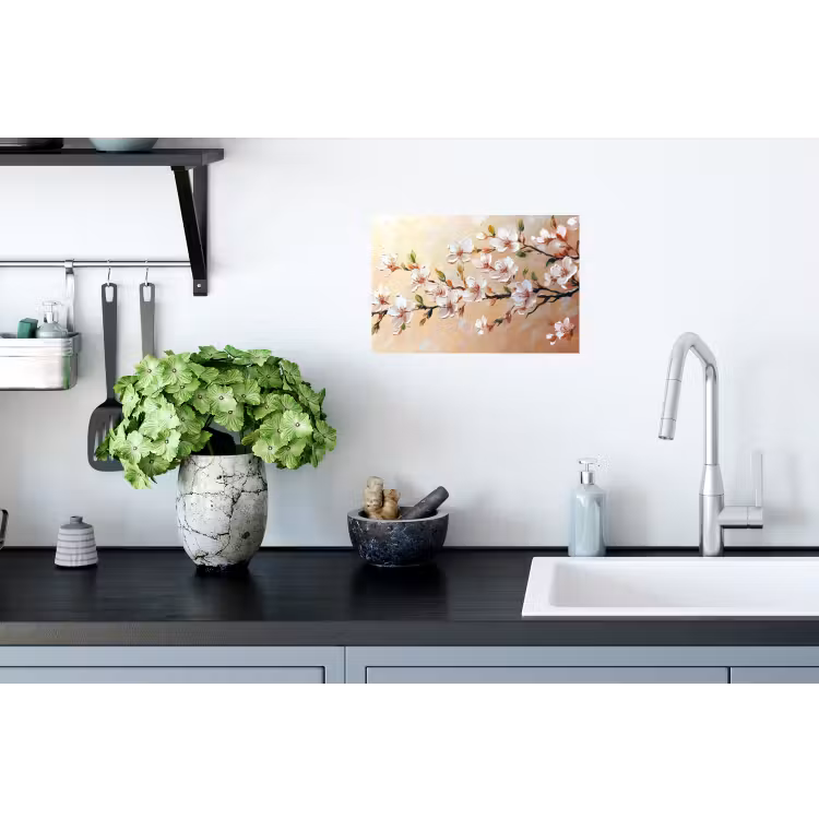 Bloesemtakken - Schilderachtig - Roze Muursticker klein -keuken