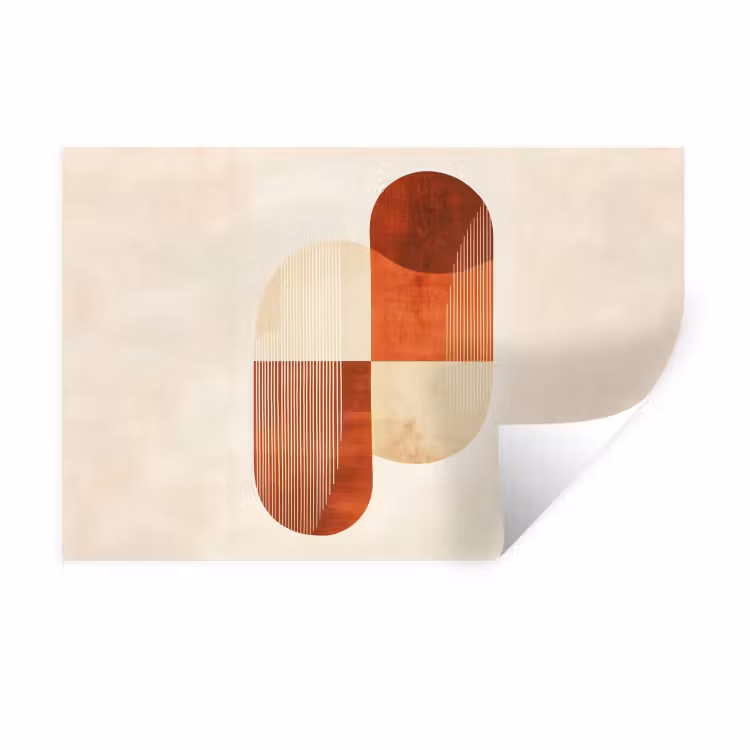 Bogen - Beige - Vormen Muursticker klein -3d