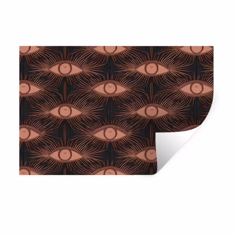 Boheems - Oog - Bruin Muursticker klein 286 -3d