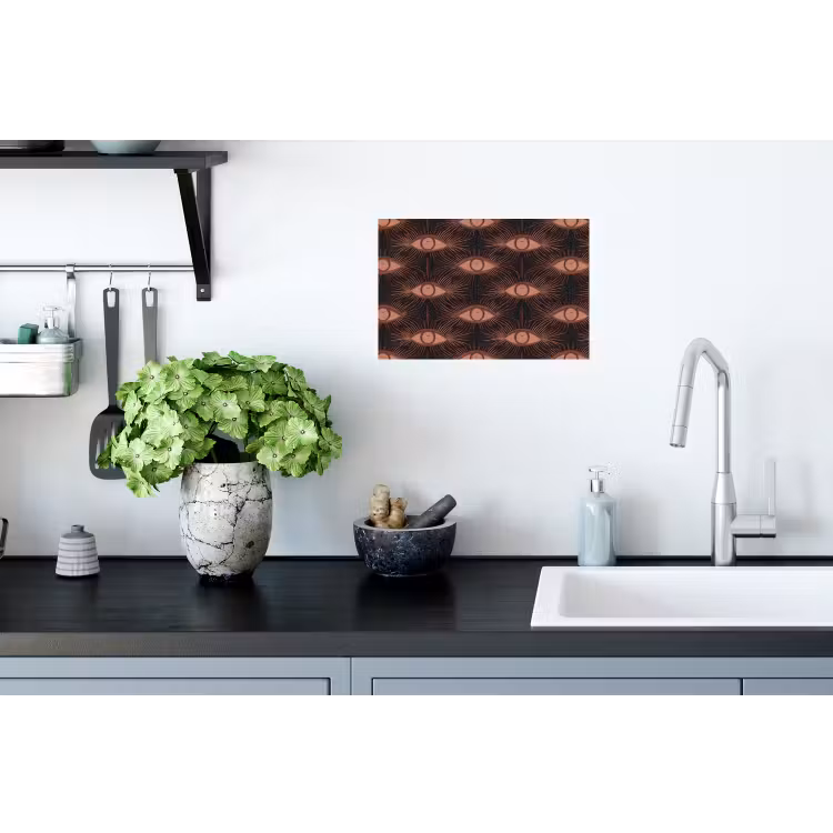Boheems - Oog - Bruin Muursticker klein 286 -keuken