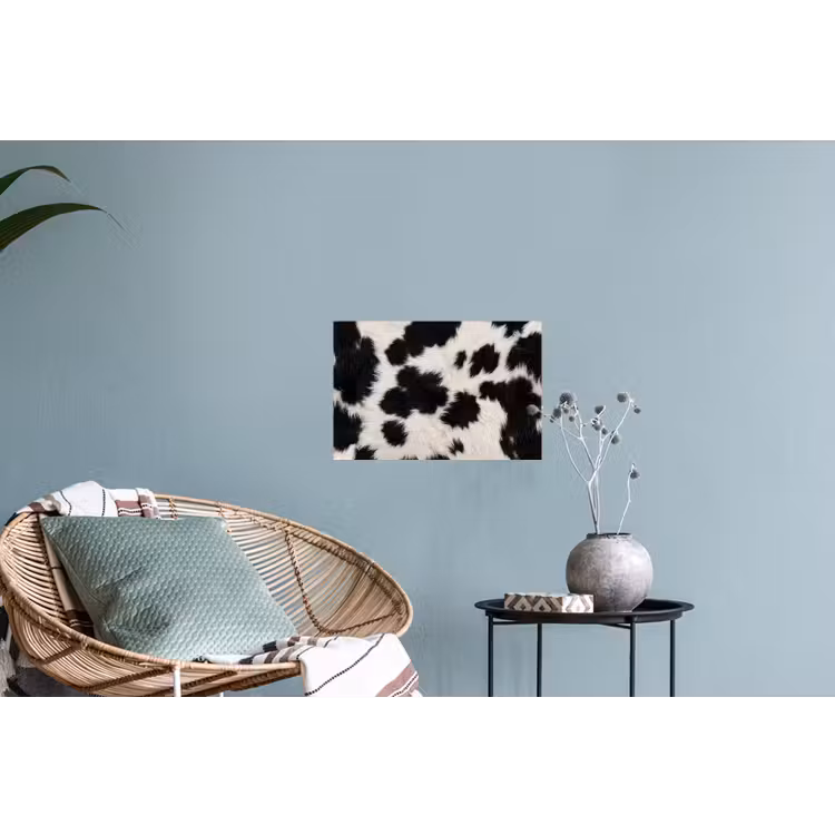 Bont - Textuur - Zwart - Wit Muursticker klein -plant