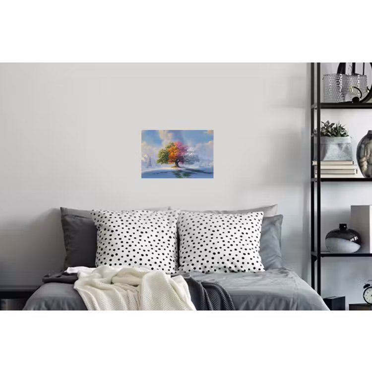 Boom - Seizoenen - Winter - Landschap Muursticker klein -slaapkamer
