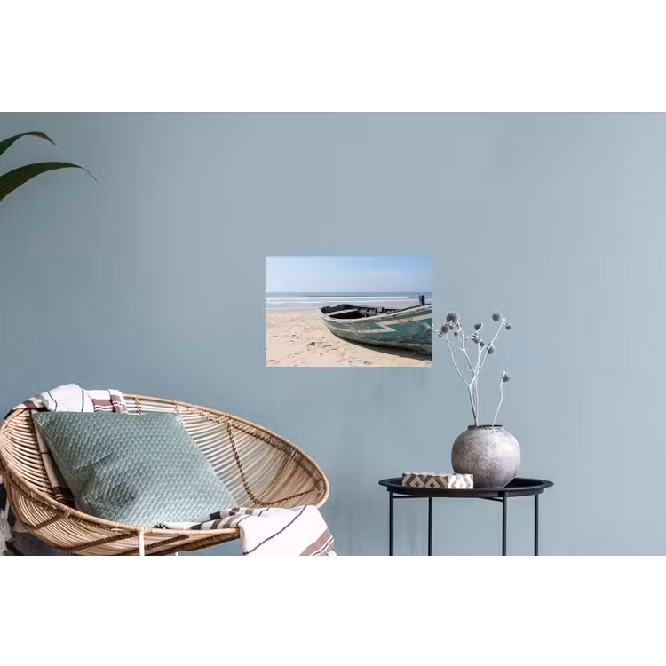 Boot - Zandstrand - Zee Muursticker klein -plant
