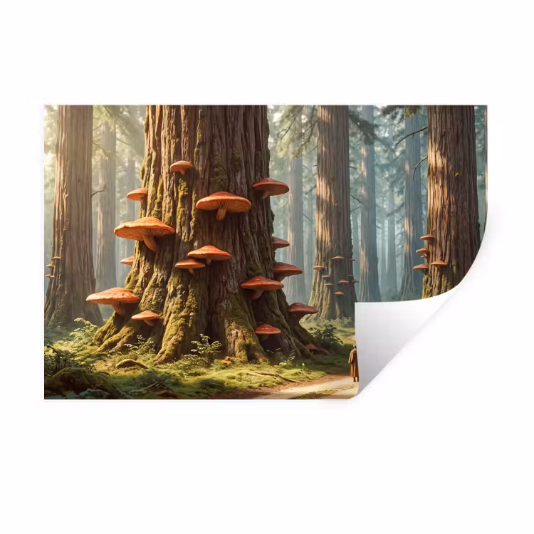 Muursticker - Bos - Bomen - Natuur - Bos - Bomen - Natuur Muursticker klein