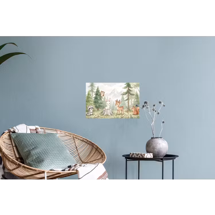 Bos - Dieren - Groen Muursticker klein -plant