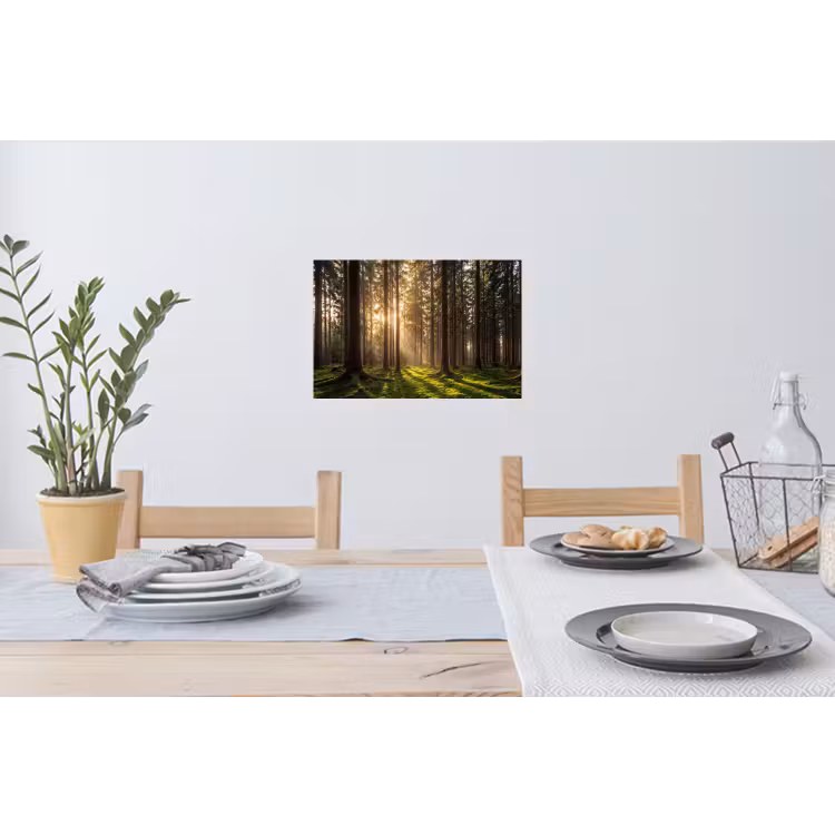 Bos - Gras - Zonlicht Muursticker klein -eettafel