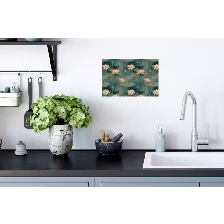 Botanisch - Bloemen - Roze Muursticker klein 286 -keuken