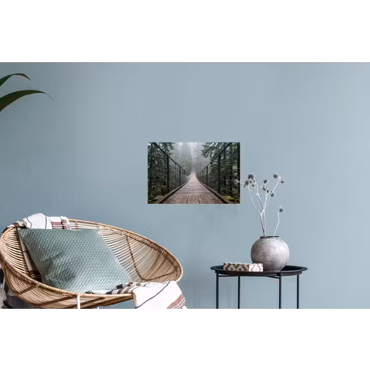 Brug - Bos - Mist - Natuur Muursticker klein -plant