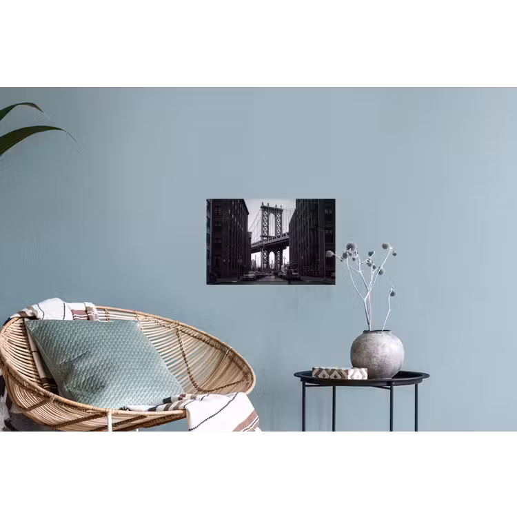 Brug - Stad - Architectuur - Modern - Zwart-wit Muursticker klein -plant