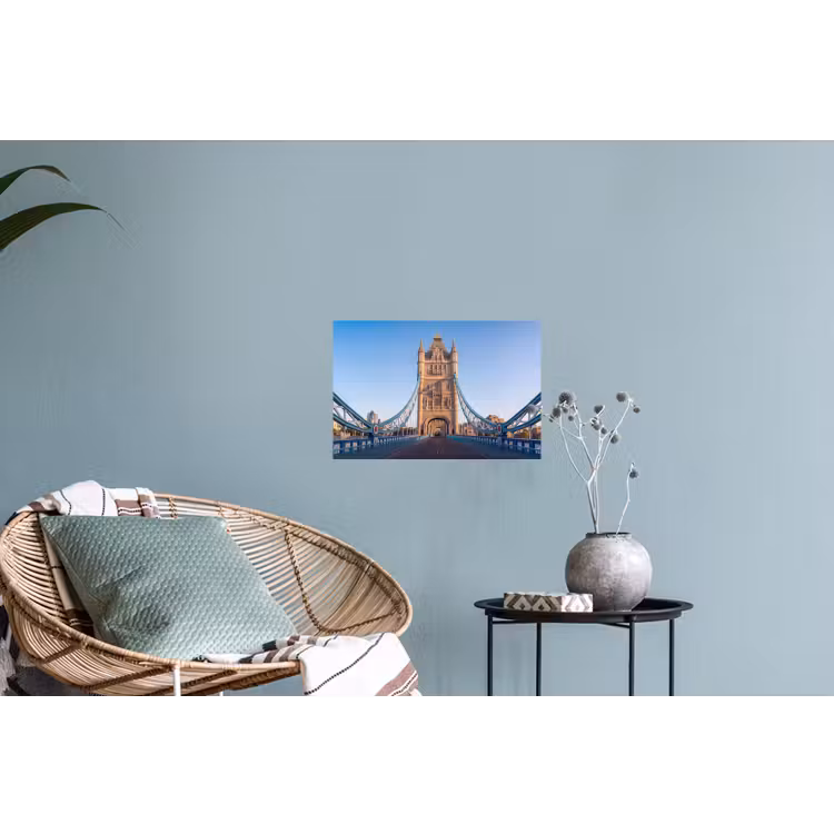 Brug - Toren - Architectuur - Klassiek - Blauw Muursticker klein -plant