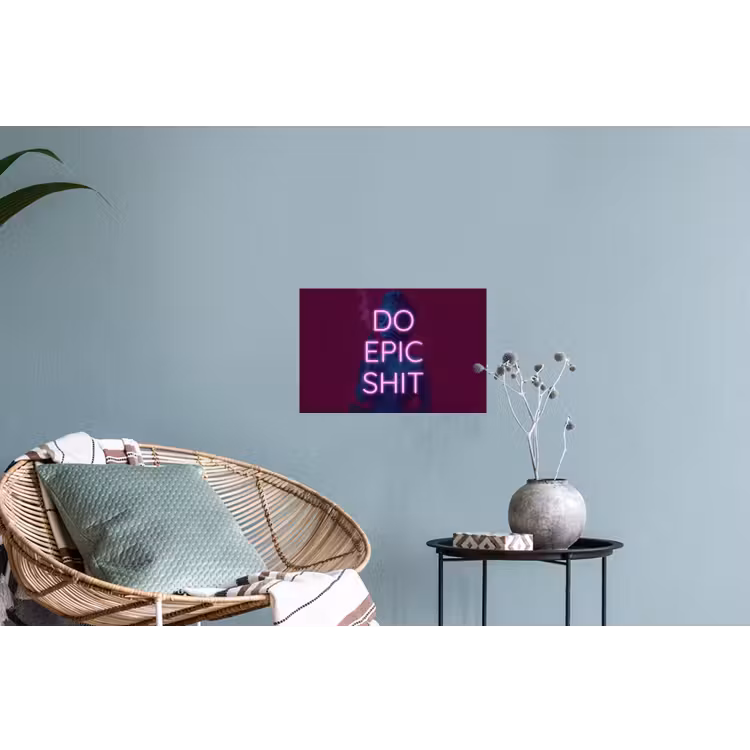 Buste - Neon - LED - Letters Muursticker klein -plant