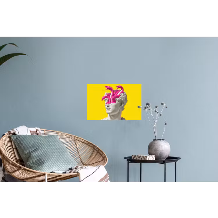 Buste - Slangen - Geel Muursticker klein -plant