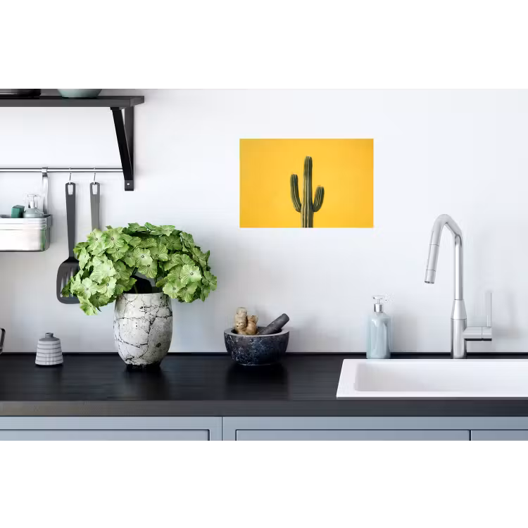 Cactus - Groen - Minimalistisch Muursticker klein -keuken
