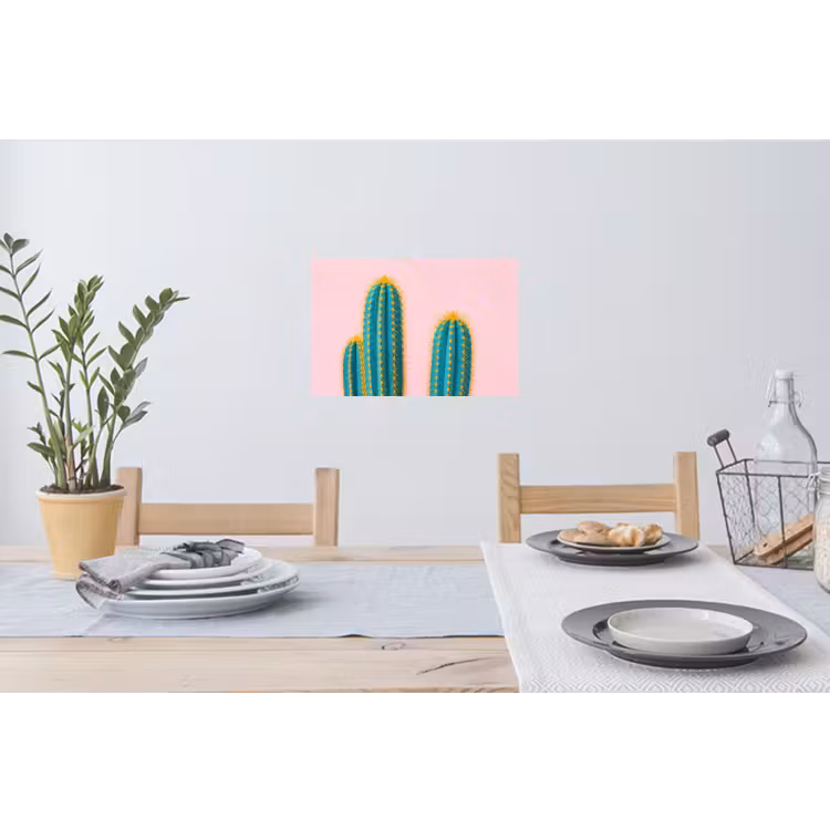 Cactussen - Modern - Pastel Muursticker klein -eettafel