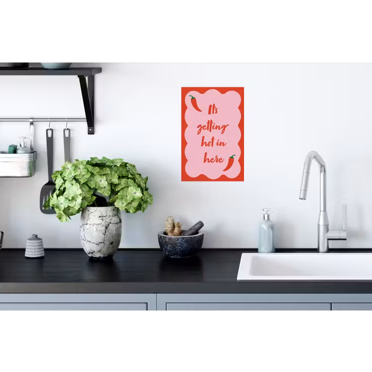 Chilipeper - Red - Hot - Quotes Muursticker klein -keuken