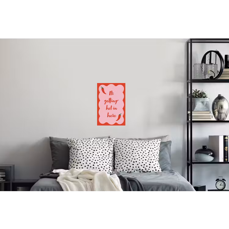 Chilipeper - Red - Hot - Quotes Muursticker klein -slaapkamer