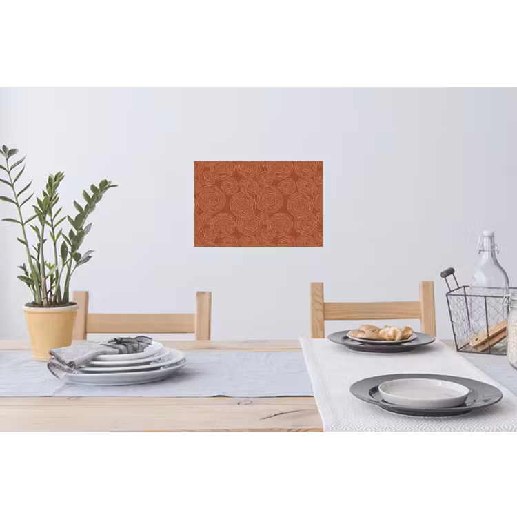 Cirkels - Abstract - Artistiek - Terracotta Muursticker klein 286 -eettafel
