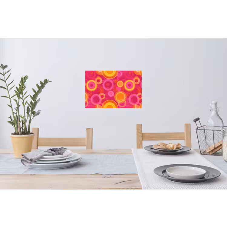Cirkels - Design - Kleurrijk Muursticker klein 286 -eettafel