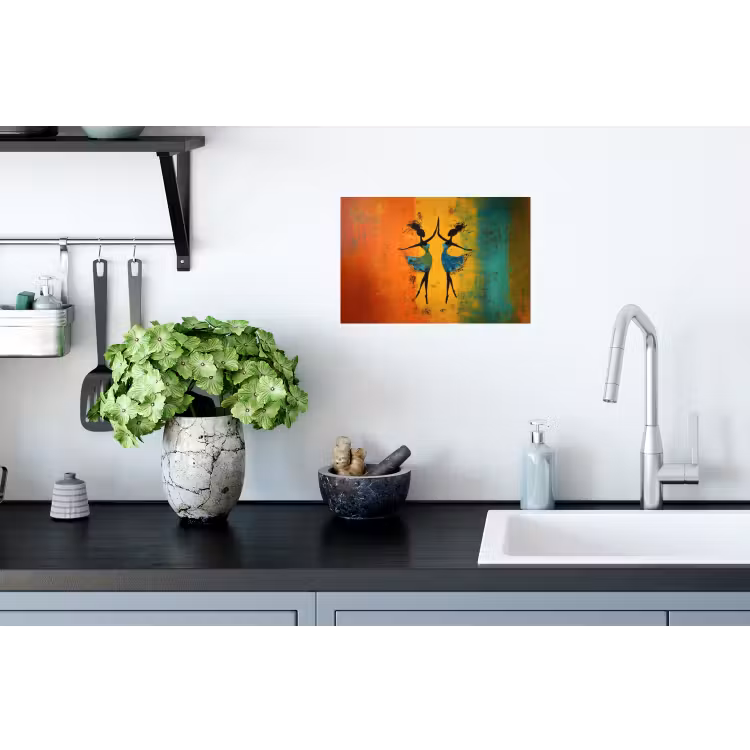 Dansen - Vrouwen - Verfstructuur Muursticker klein -keuken