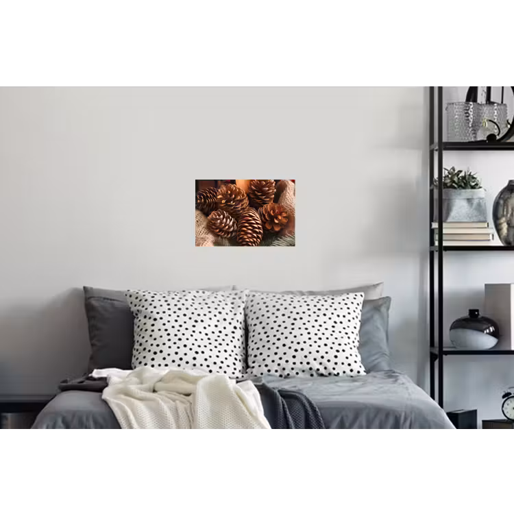 Dennenappels - Boom - Winter - Natuur - Bruin Muursticker klein -slaapkamer