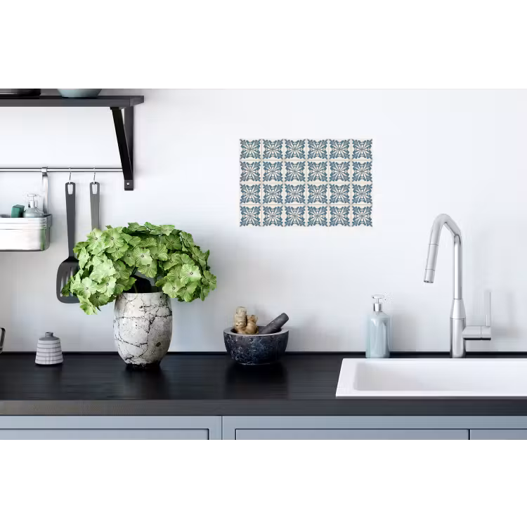 Dessin - Tegel - Blauw Muursticker klein 286 -keuken