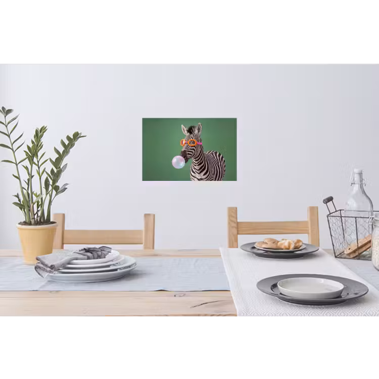 Dier - Bril - Bel - Modern - Groen Muursticker klein -eettafel