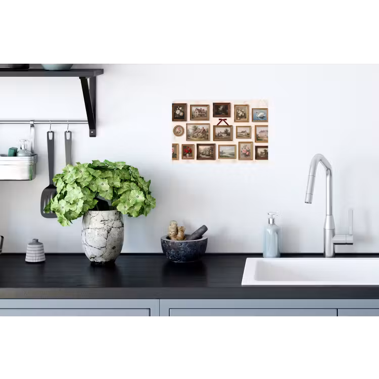 Dier - Kat - Portret - Klassiek Muursticker klein -keuken