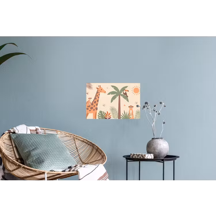 Dieren - Tropisch - Safari - Kleurrijk Muursticker klein -plant